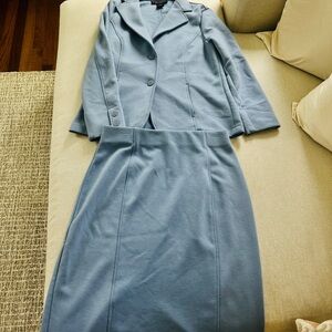 Two piece work outfit with blazer and skirt